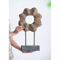Wood Wave Ring Figurine