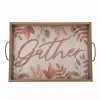 Wooden Autumn Leaves Gather Serving Tray