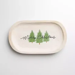 Wooden Merry Christmas Decorative Tray