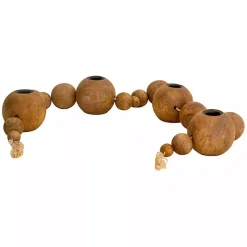 Wooden Spheres Taper Candle Runner
