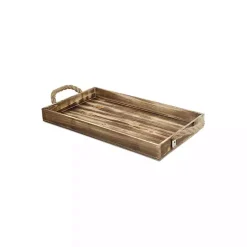 Wooden Tray with Rope Handles