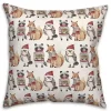 Woodland Characters Christmas Pillow