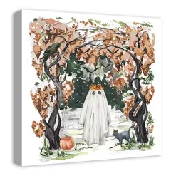 Woodland Ghost Halloween Canvas Art Print