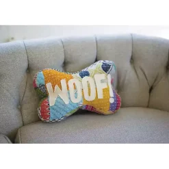 Woof Kantha Bone Shaped Pillow