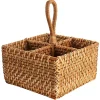 Woven Rattan Martha Stewart Flatware Caddy