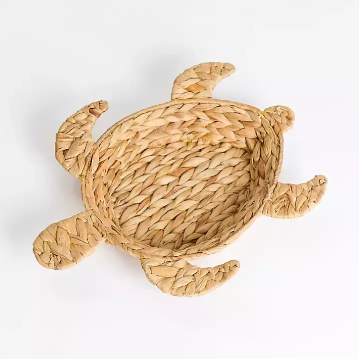 Woven Sea Turtle Decorative Coastal Tray