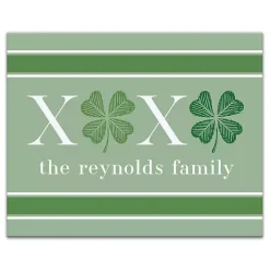 XOXO Clover Personalized Canvas Wall Plaque