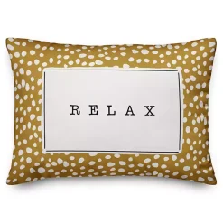 Yellow and White Polka Dot Relax Outdoor Pillow
