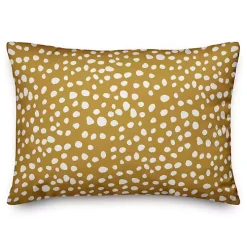Yellow and White Polka Dot Relax Outdoor Pillow