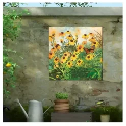 Yellow Flowers Outdoor Canvas Art Print