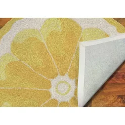 Yellow Lemon Indoor/Outdoor Accent Rug, 2x3