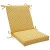 Yellow Pattern Square Outdoor Chair Cushion