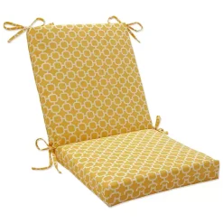 Yellow Pattern Square Outdoor Chair Cushion