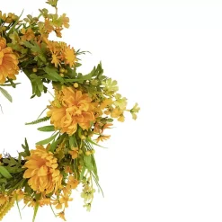 Yellow Peony and Greenery Wreath