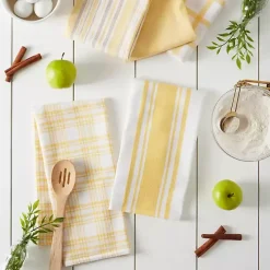 Yellow Woven Assorted Dishtowels, Set of 5
